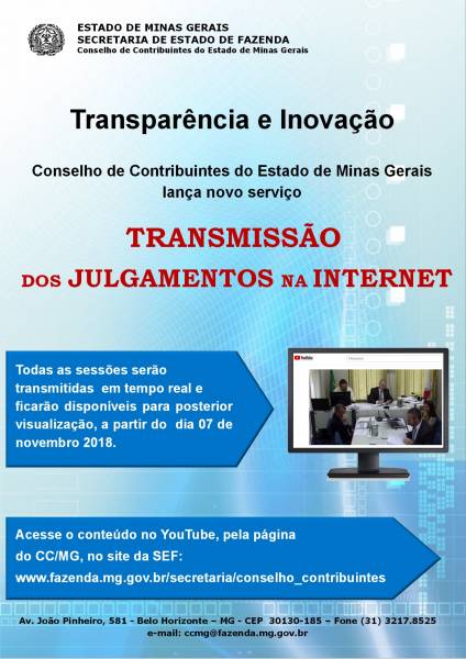 Conselho de Contribuintes inicia a transmissão dos julgamentos