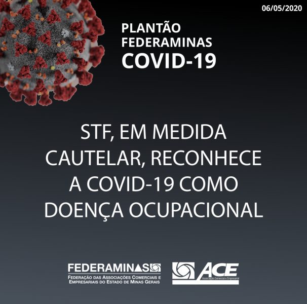STF, em medida cautelar, reconhece a COVID-19 como doença ocupacional