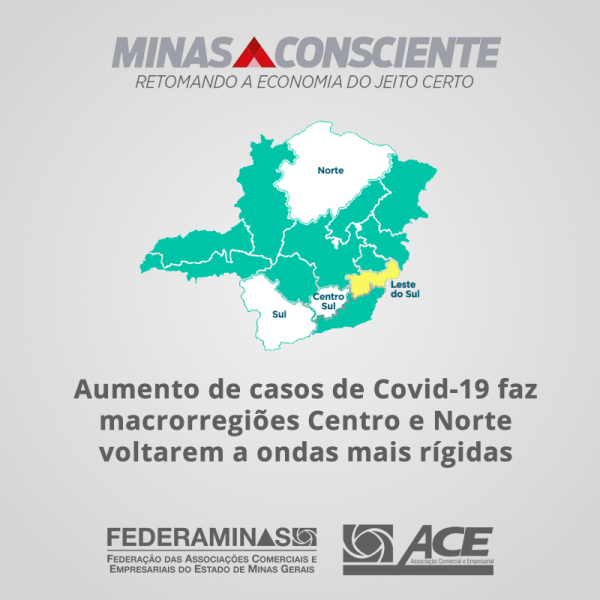 Aumento de casos de Covid-19 faz macrorregiões Centro e Norte voltarem a ondas mais rígidas