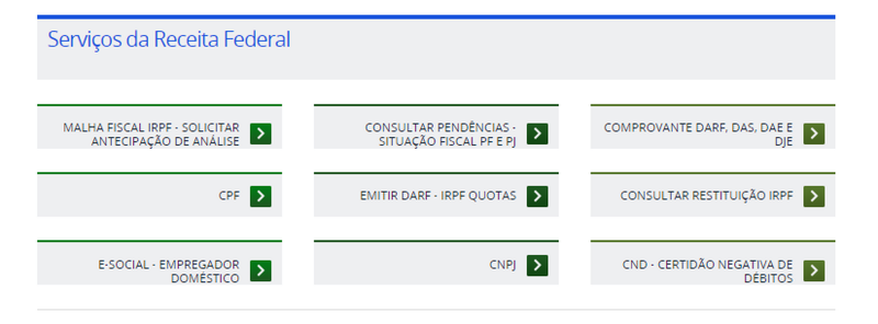 Receita Federal lança nova página de serviços ao cidadão